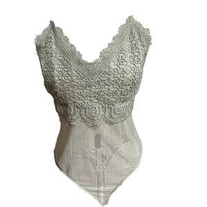 Rue 21 Black Lace Halter Bodysuit